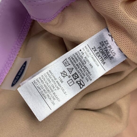 Old Navy Womens 2X High-Waisted Secret-Slim Plus-Size Swim Bottoms Purple Lilac - Picture 9 of 9